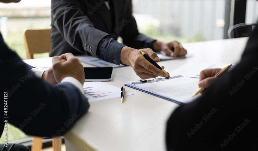 Business cooperation signing meeting. Concept of signing a contract, a legal agreement and a lawyer.