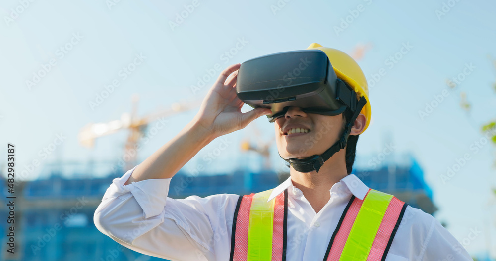 architect work by vr glasses