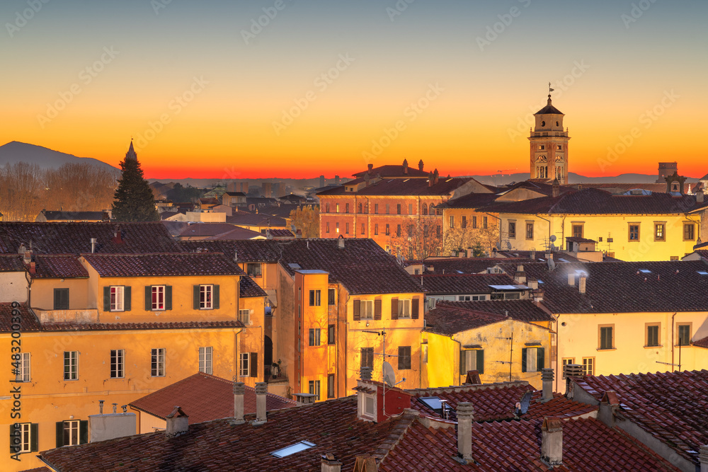 Pisa, Italy Tuscan Cityscape at Dusk