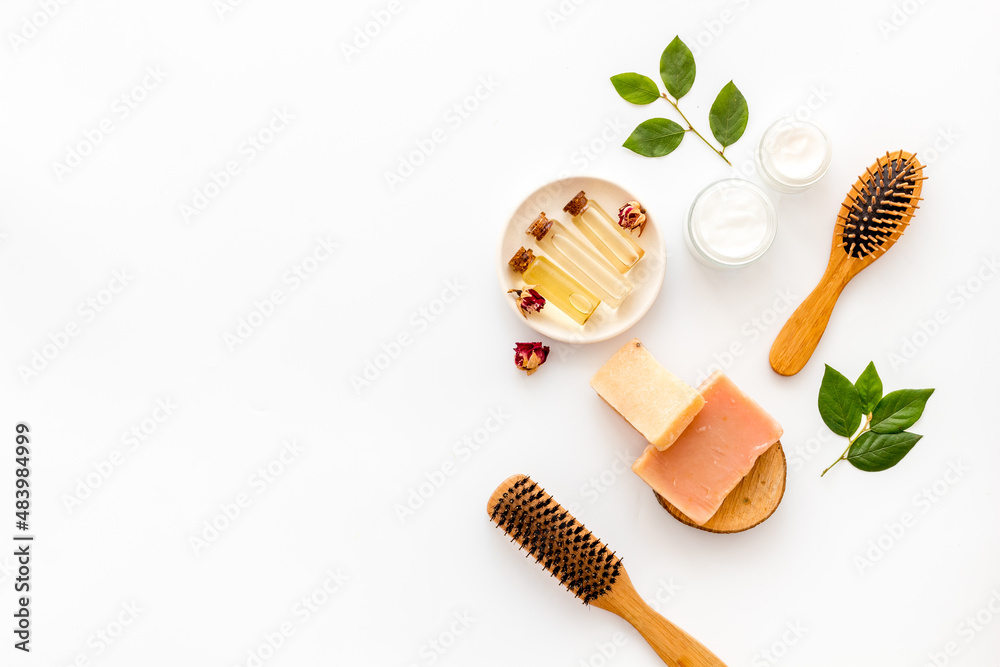 Shampoo and conditioner with hair brush and comb