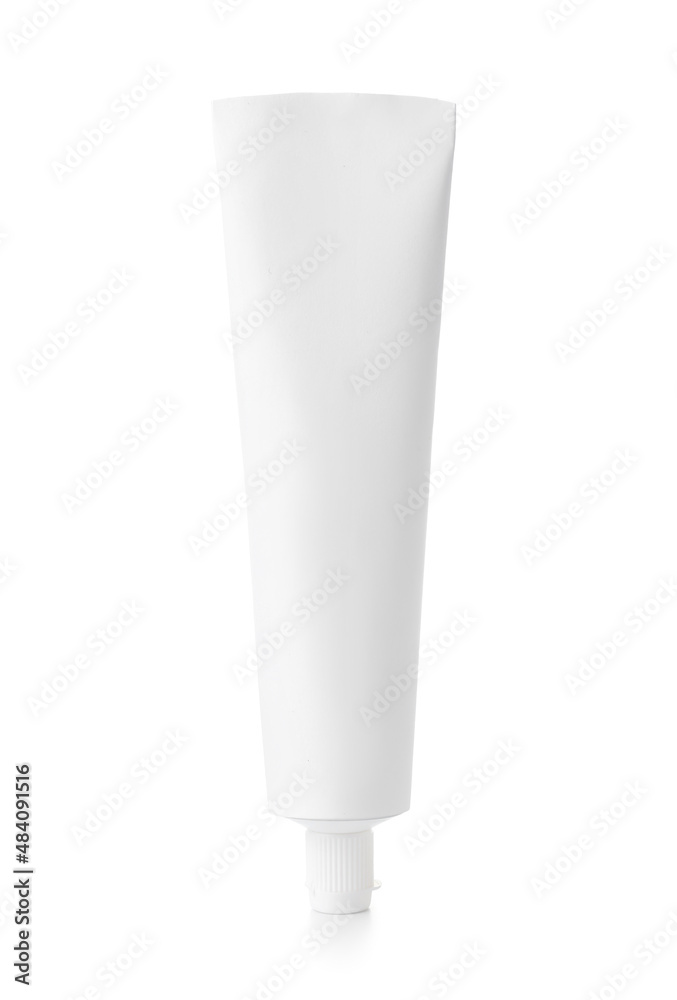 Tooth paste on white background