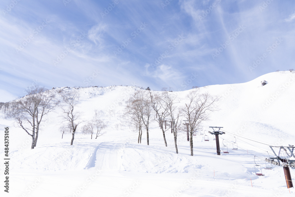 天神平スキー場　谷川岳　快晴