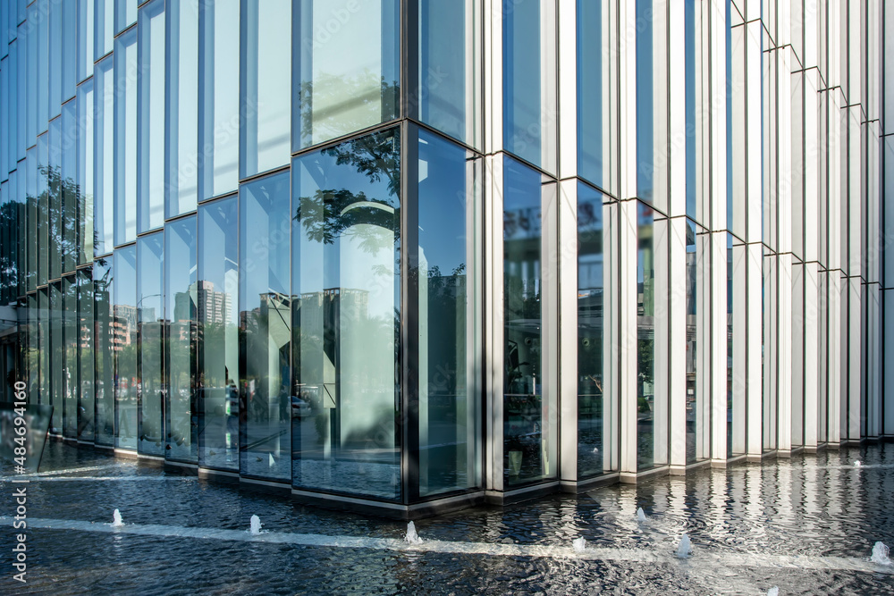 Financial District Office Building Facades and Glass Curtain Walls