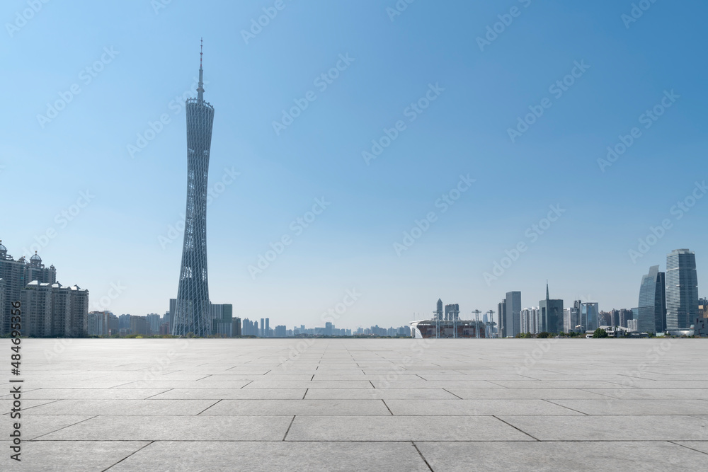 City roads and buildings in the citys financial district