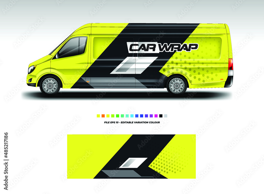 Van Wrap Design Vector Print