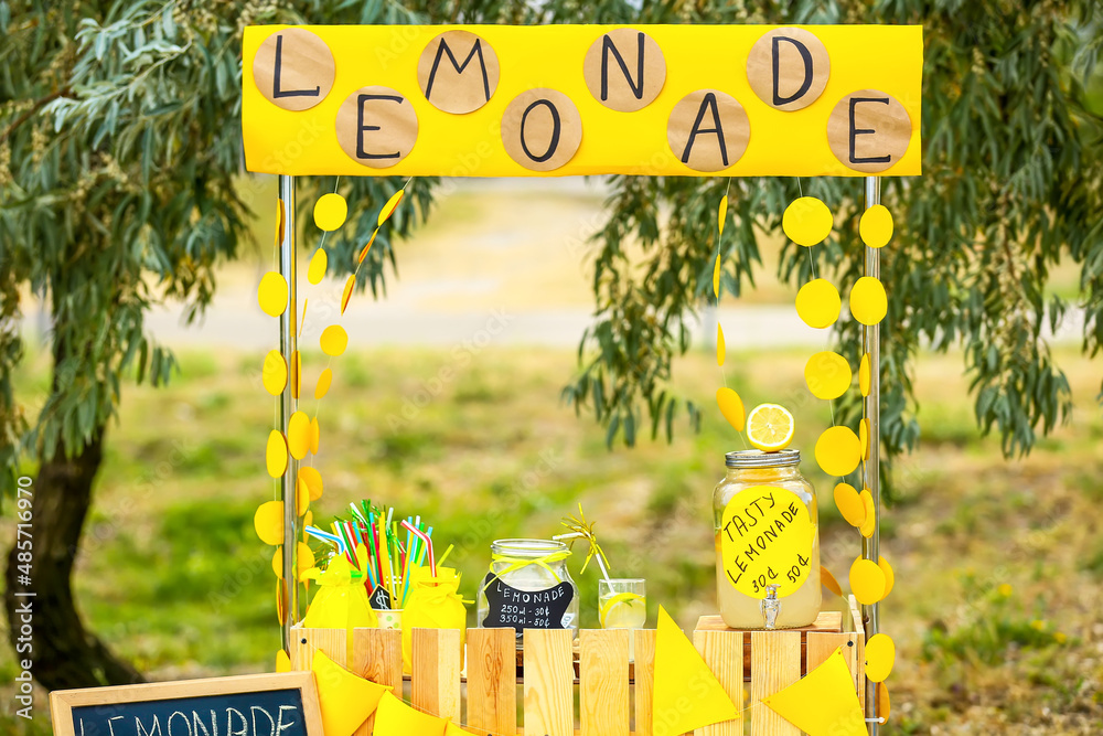 Stand for selling lemonade in park