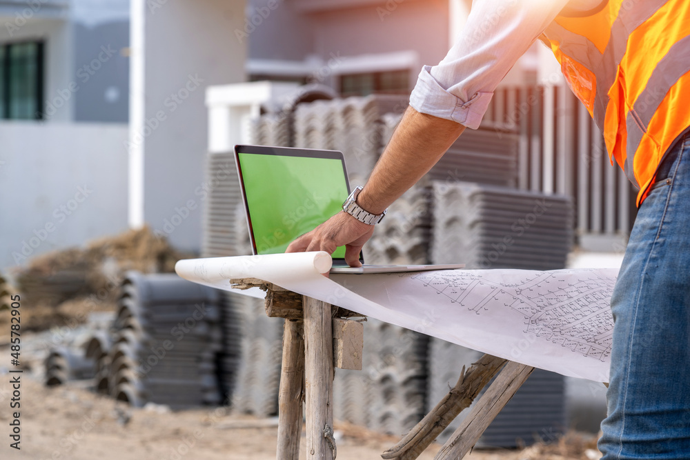 worker using a tablet