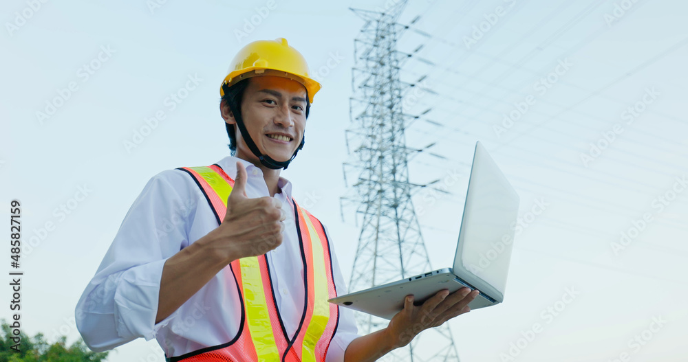 engineer with power line