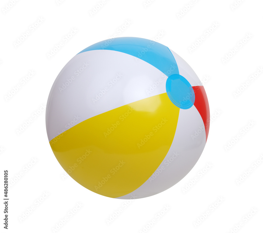 Beach ball isolated on white background