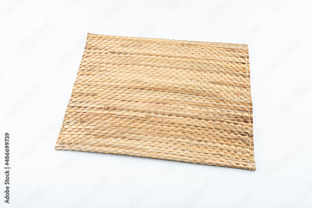 a straw placemat