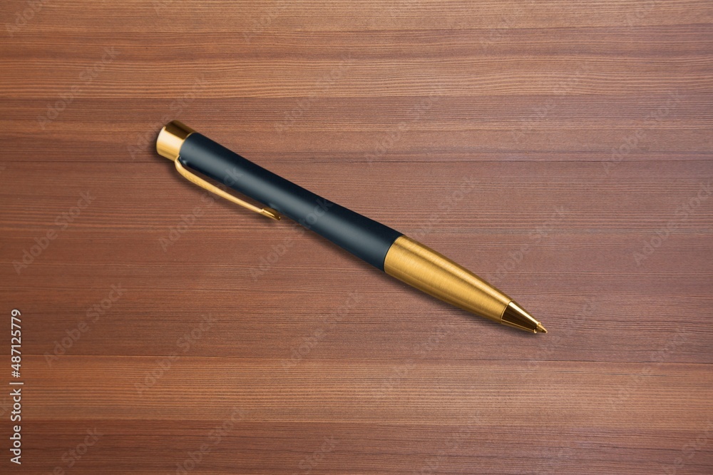 Classic modern office pen on the desk