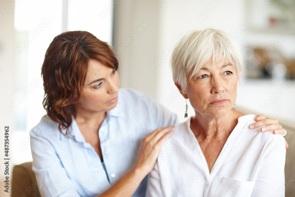 Im here for you, Mom. Shot of a woman supporting her elderly mother through a difficult time.