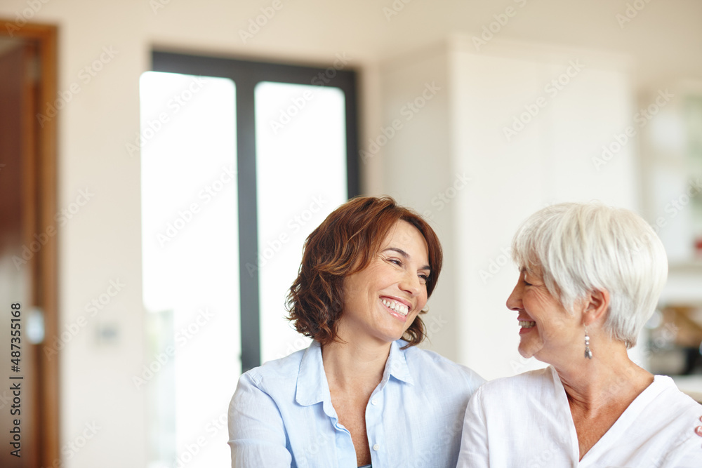 There for each other through thick and thin. Shot of a woman spending time with her elderly mother.