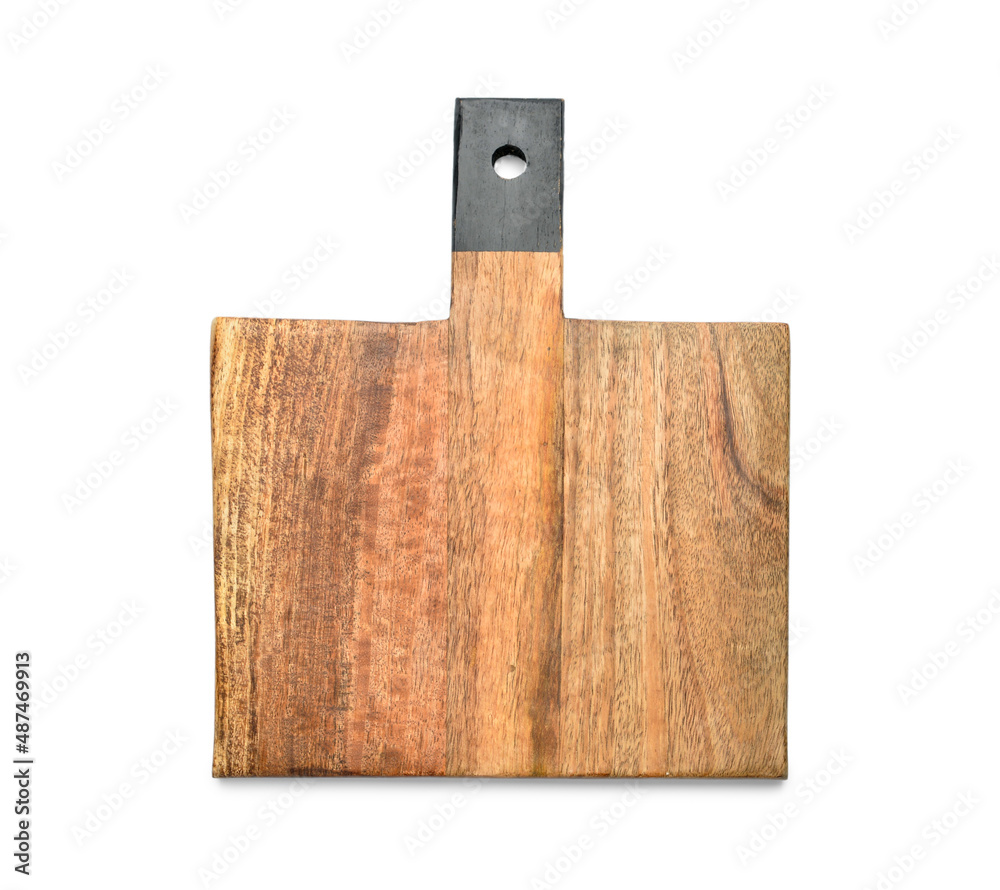 Wooden board isolated on white