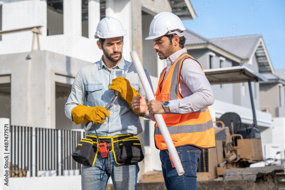 construction workers at work