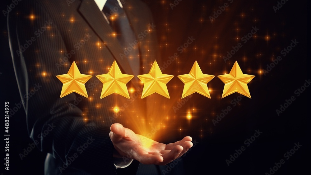 Customer review satisfaction feedback survey data for shrewd business . User give rating to service 