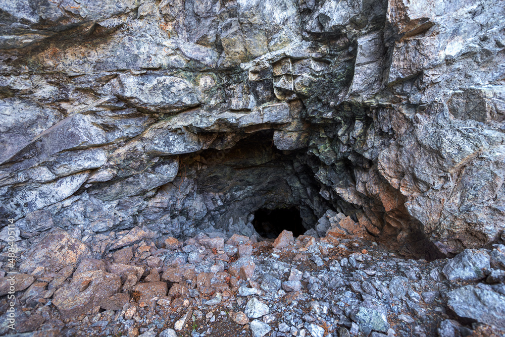 Abandoned mine adit in Troodos mountains, Cyprus