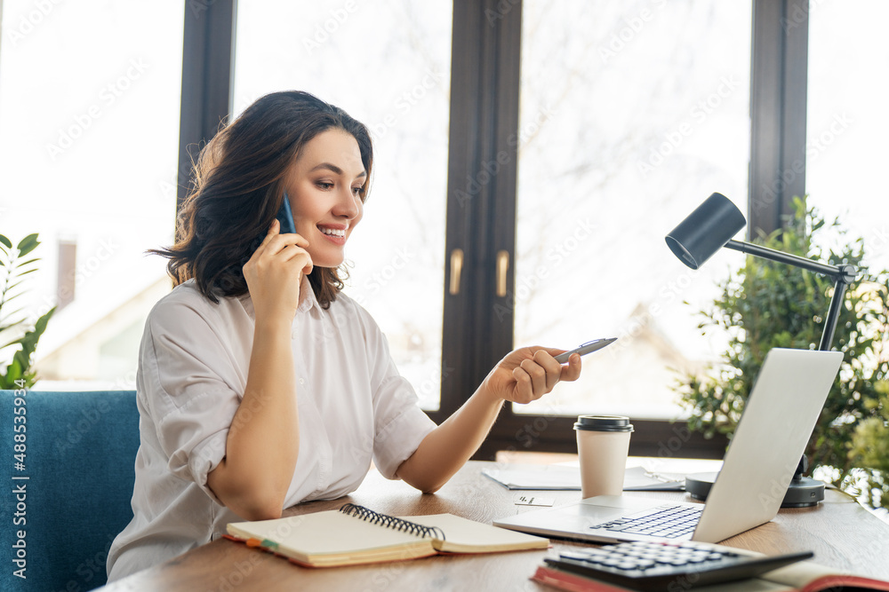 woman working in the office