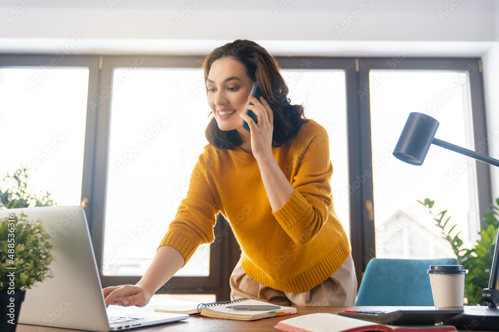 woman working in the office