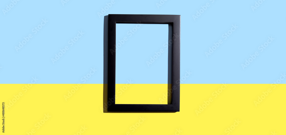 Blank rectangle picture frames with copy space