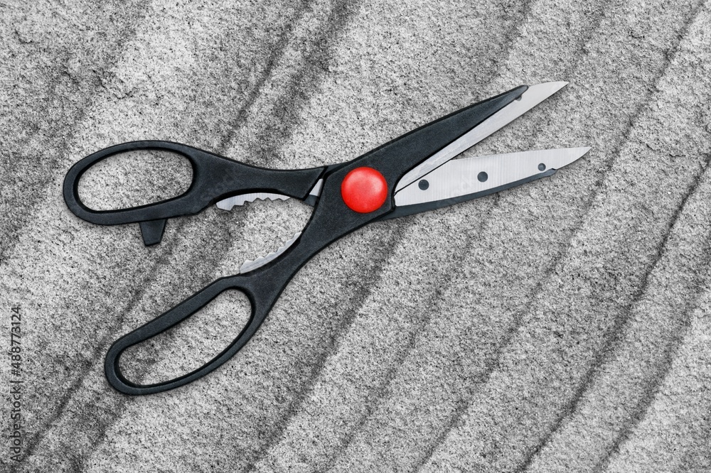 Stylish Professional Barber Scissors, Hair Cutting concept