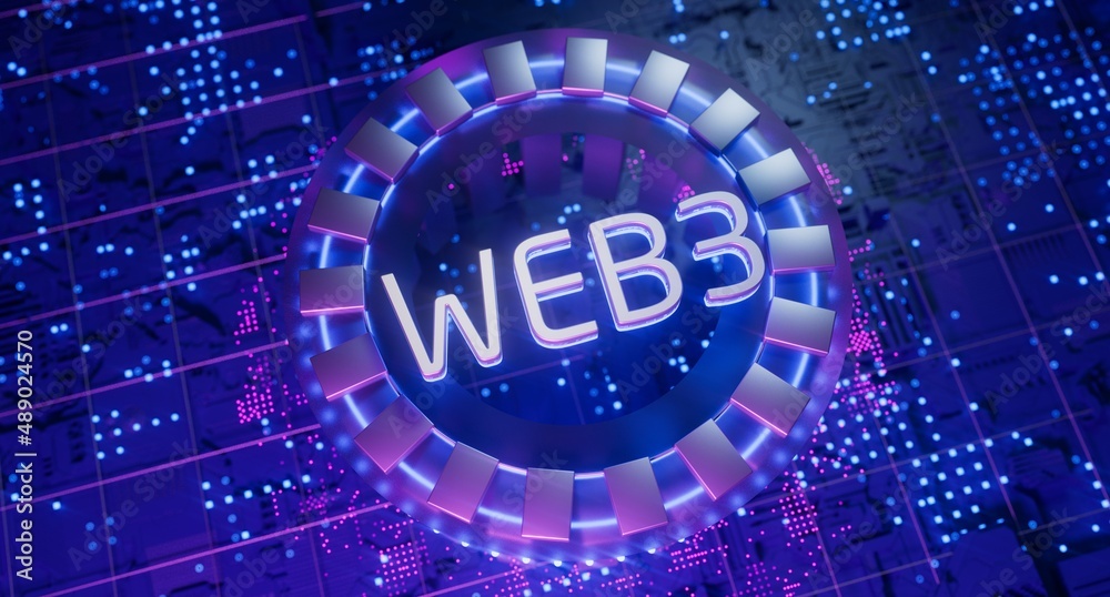 WEB3下一代万维网区块链技术，具有去中心化信息，分布式