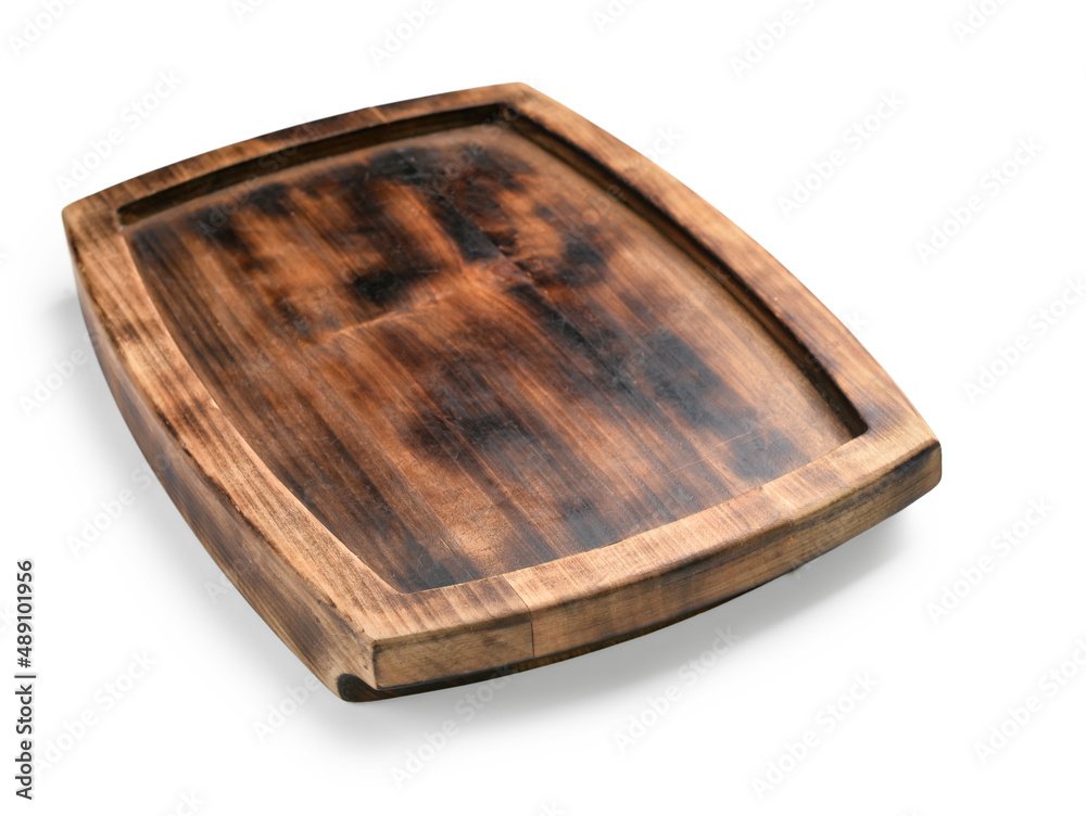 Wooden board isolated on white