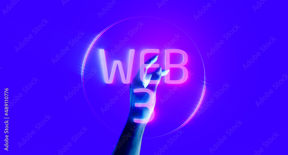 WEB3下一代万维网区块链技术，具有去中心化信息，分布式