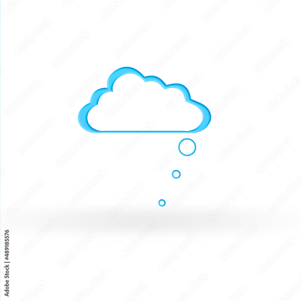 Ideas.... Conceptual image representing modern cloud computing.