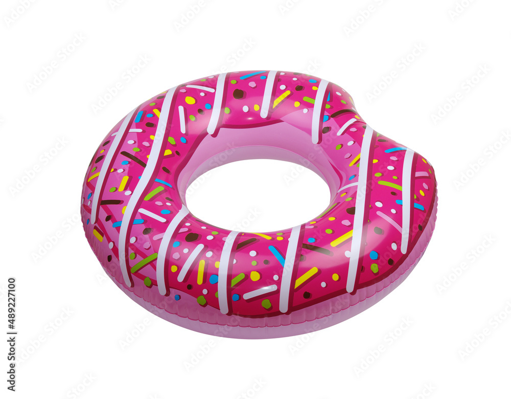 Rubber pink swimming life ring