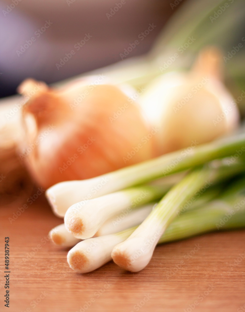 Get ready for a hearty meal. Shot of various types of onions lying on a countertop..