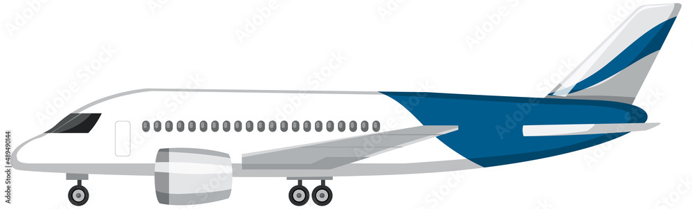 An airplane in cartoon style isolated