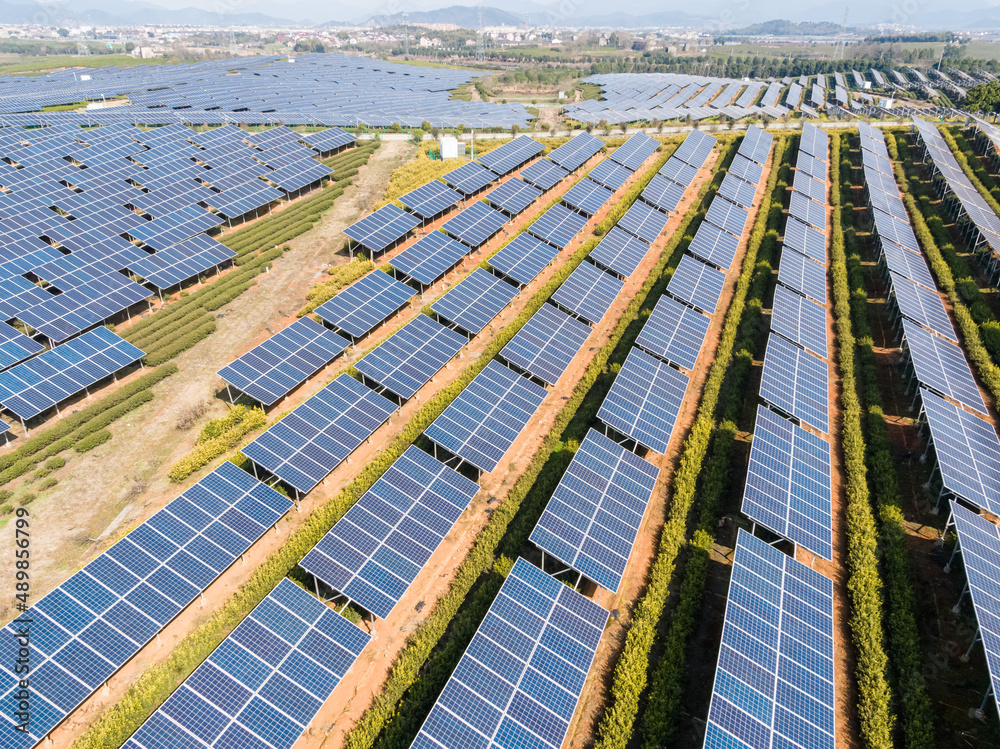 solar power station in mountain