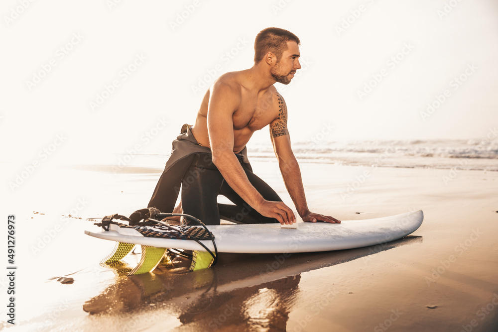 Getting ready for surf