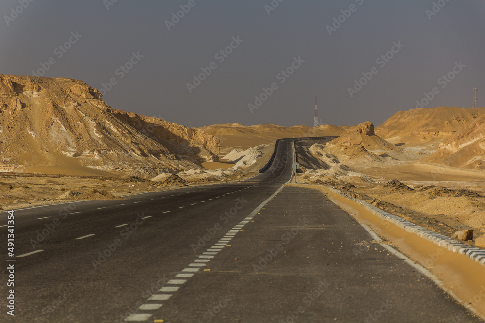 Highway in the Western Desert, Egypt