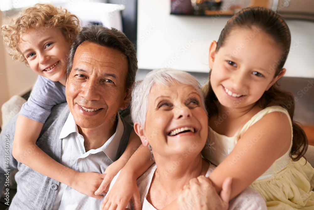 Grandparents are the best. Shot of grandparents and their grandchildren.