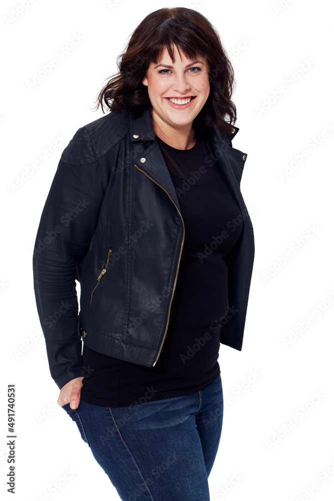 I love being me. Studio portrait of an attractive young brunette isolated on white.