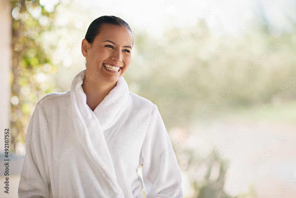 Unwinding at the day spa. Shot of a young woman at the day spa.