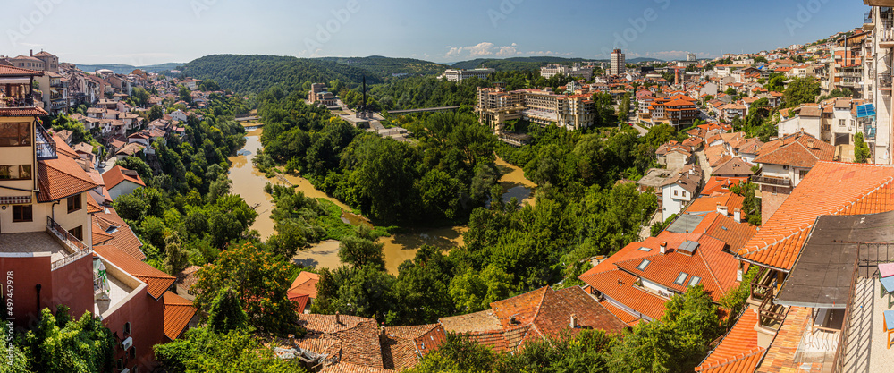 保加利亚Veliko Tarnovo镇全景