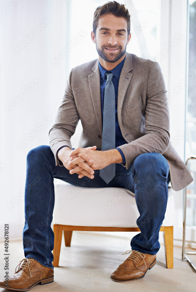 Step into my office. Shot of a stylish businessman.