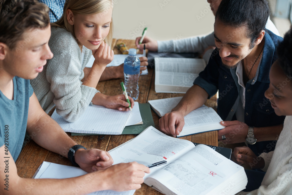 Yes, but if you factor in this section of work.... A group of college students sitting together and 