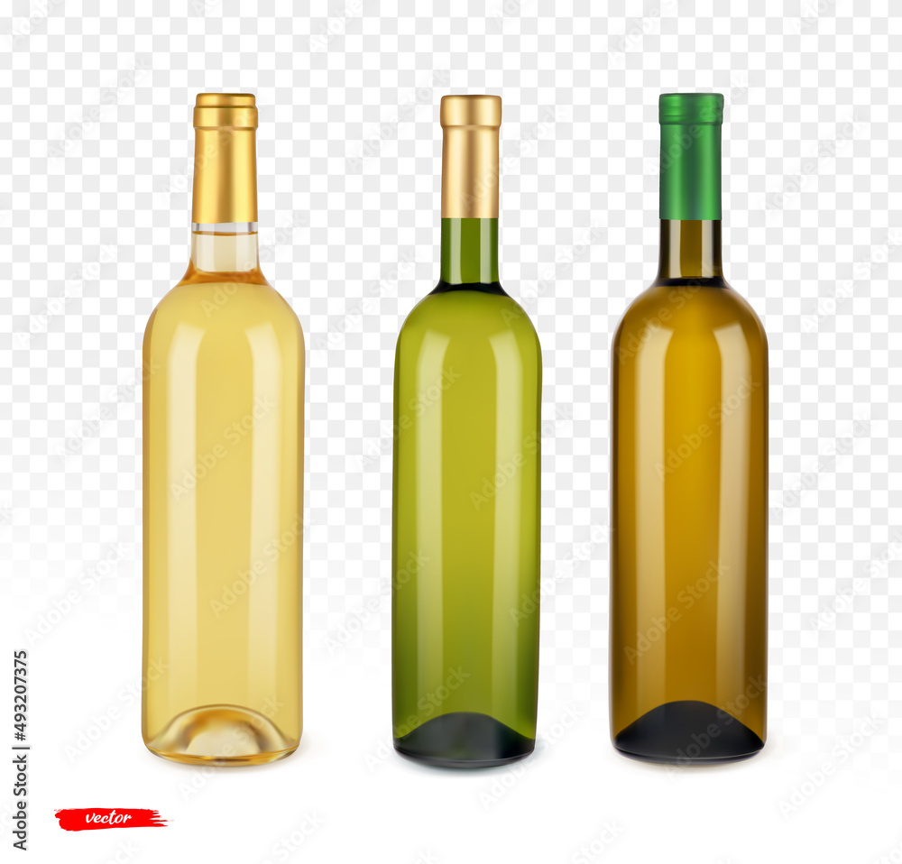 Wine bottle isolated. Mockup for your design.