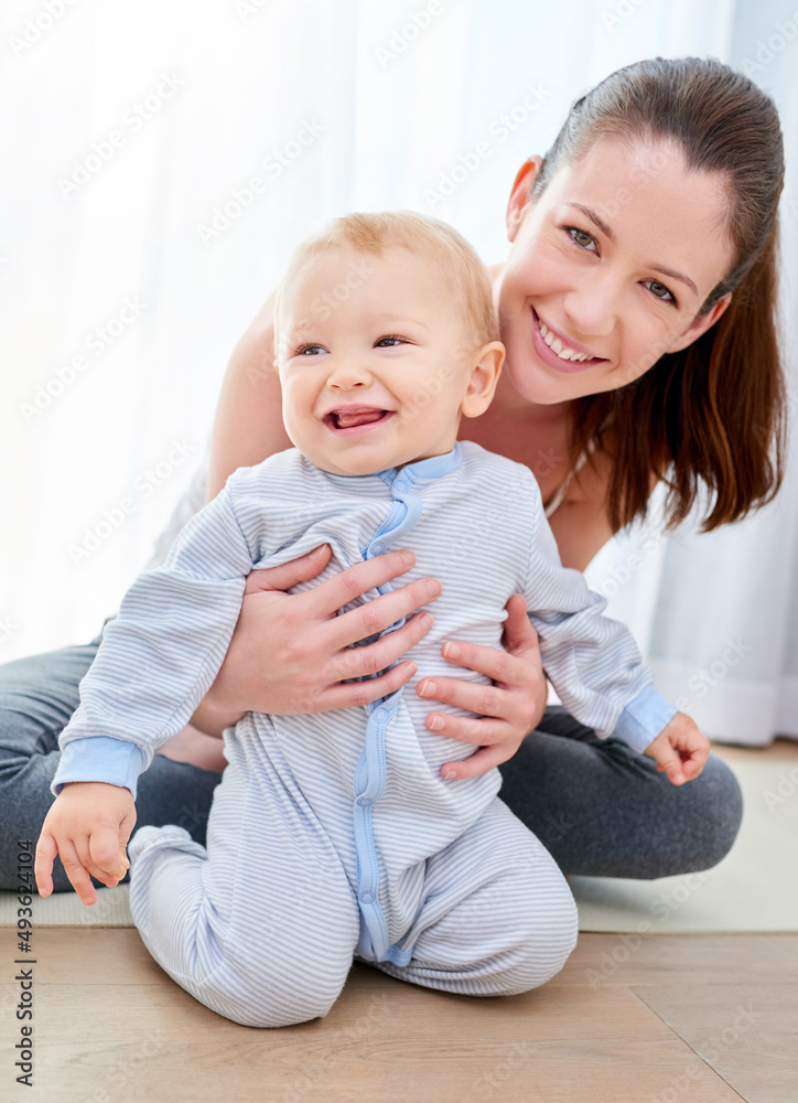 He makes everything more fun. Shot of a mom bonding with her baby.