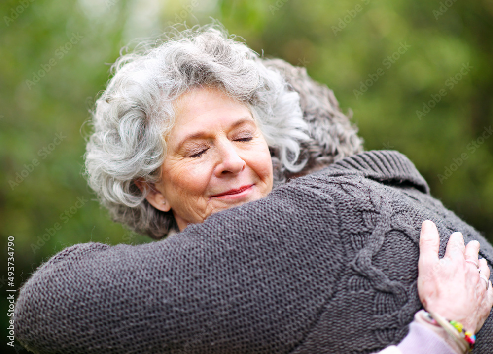 They treasure each other. Shot of a senior woman lovingly embracing her husband.