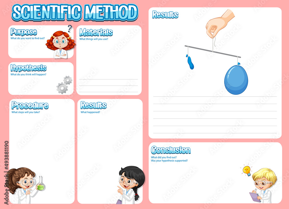 The science method worksheet for children