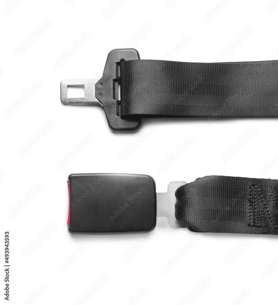 Seat belt on white background