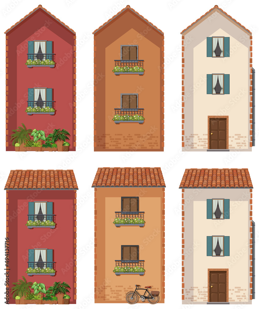 Traditional Italian architecture house building