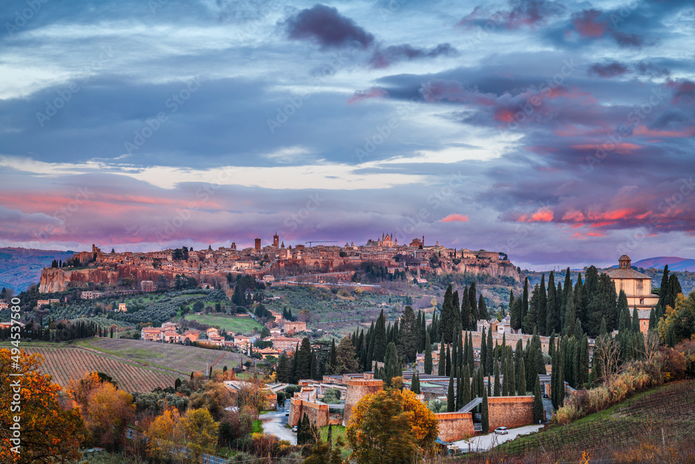 Orvieto, Umbria, Italy Medieval Skyline