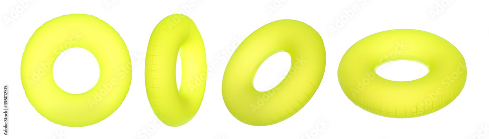 Inflatable ring on white background