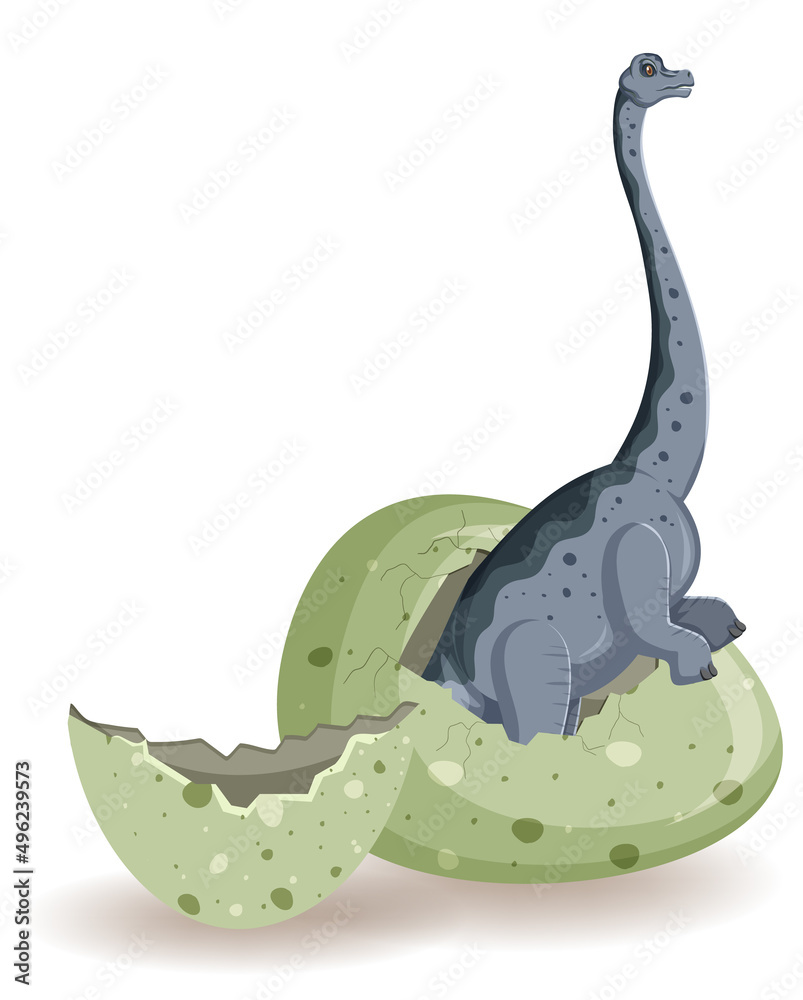 Brachiosaurus hatching from egg